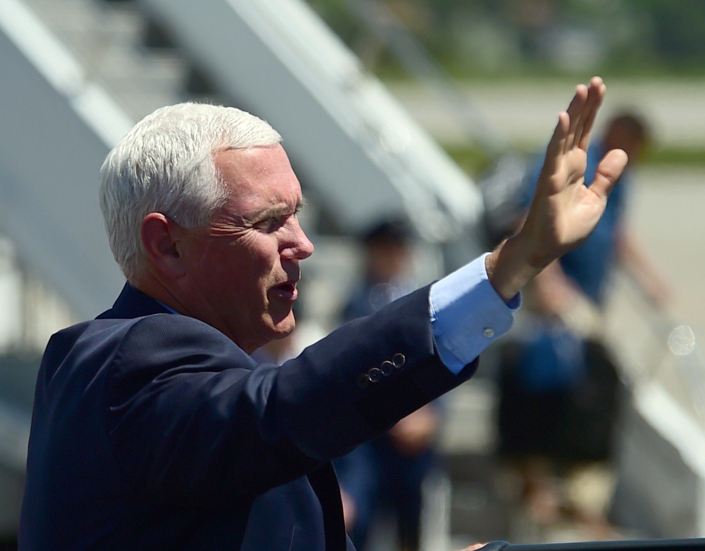 Pence arrival